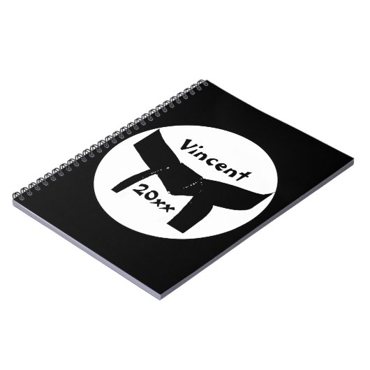 Black Belt Notebook für Kampfkunst Notizblock (Linke Seite)