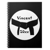 Black Belt Notebook für Kampfkunst Notizblock (Vorderseite)