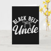 Black Belt Onkel Karate Onkel Proud Karate Onkel Karte (Gelbe Blume)