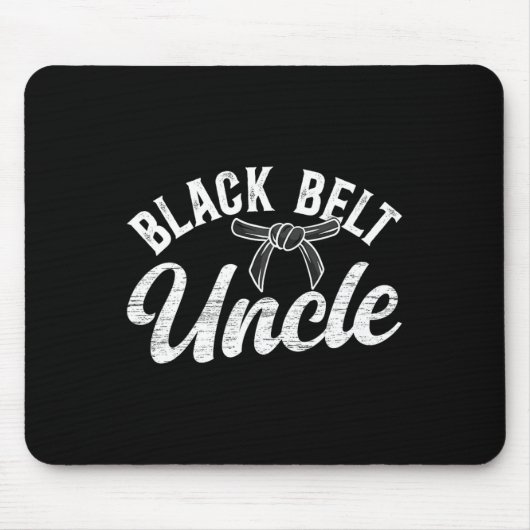 Black Belt Onkel Karate Onkel Proud Karate Onkel Mousepad (Vorne)