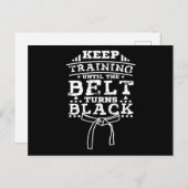Black Belt Postkarte (Vorne/Hinten)