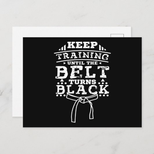 Black Belt Postkarte (Vorne/Hinten)