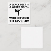 BLACK BELT QUADRATISCHE VISITENKARTE (Vorne/Hinten)