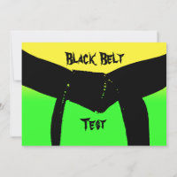 Black Belt Rank Test gelb grün