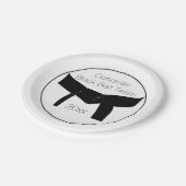 Black Belt Test Party Herzlichen Glückwunsch Pappteller (Schrägansicht)