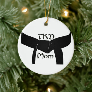 Black Belt TKD Mama für Kampfkunst Keramikornament