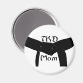 Black Belt TKD Mama für Kampfkunst Magnet (Vorderseite/Rückseite)