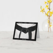 Black Belt von Martial Arts Herzlichen Glückwunsch Karte (Gelbe Blume)