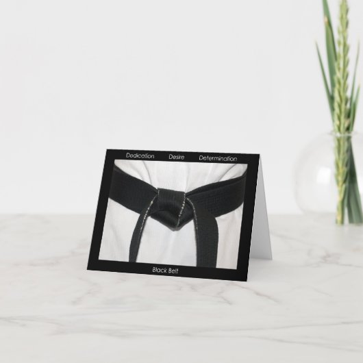 Black Belt von Martial Arts Herzlichen Glückwunsch Karte (Vorderseite)