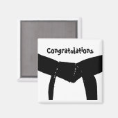 Black Belt von Martial Arts Herzlichen Glückwunsch Magnet (Vorderseite/Rückseite)