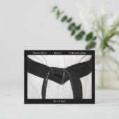 Black Belt von Martial Arts Herzlichen Glückwunsch Postkarte (Stehend Vorderseite)