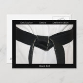 Black Belt von Martial Arts Herzlichen Glückwunsch Postkarte (Vorne/Hinten)