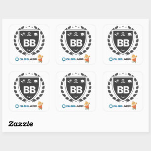Black Belt Zertifiziert - GLSS.app Quadratischer Aufkleber