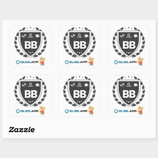 Black Belt Zertifiziert - GLSS.app Quadratischer Aufkleber