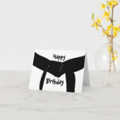 Black Belt zum Geburtstag der Kampfkunst Karte (Gelbe Blume)