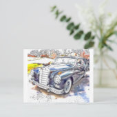 Black Benz Postkarte (Stehend Vorderseite)