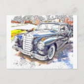 Black Benz Postkarte (Vorderseite)