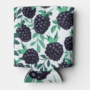 Black Berry Tropical: Frucht nahtloses Muster Dosenkühler