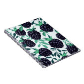 Black Berry Tropical: Frucht nahtloses Muster Notizblock (Rechte Seite)