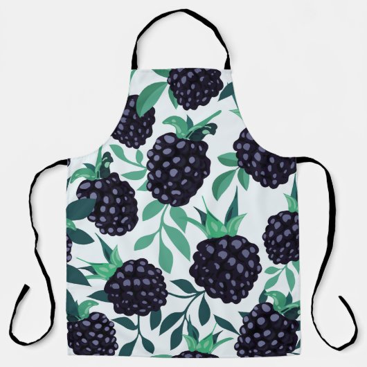 Black Berry Tropical: Frucht nahtloses Muster Schürze (Vorderseite)