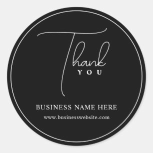 Black Beruflich danke für Ihr Business Event Runder Aufkleber