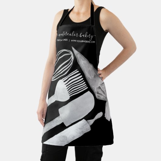 Black Beruflich Kitchen Custom Bakery Schürze (InSitu)