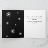 Black Best Coach Basketball Foto Dankeskarte (Innenseite)