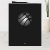 Black Best Coach Basketball Foto Dankeskarte (Rückseite)