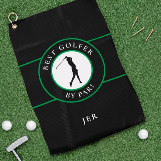 Black Best Golfer Mit Monogramm Sportarten für ihr Golfhandtuch