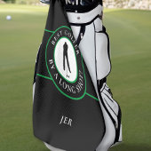 Black Best Golfer von Long Shot Mens Sportgrün Golfhandtuch