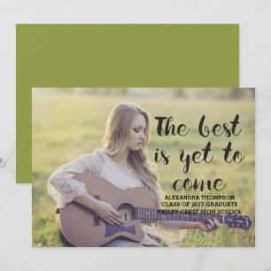 Black Best is yet Come Foto Abschluss Einladung