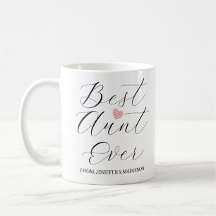 Black Best Tante je Hand Letting Zitat Kaffeetasse