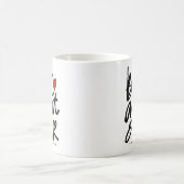 Black Best Tante je Hand Letting Zitat Kaffeetasse (Mittel)