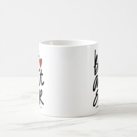 Black Best Tante je Hand Letting Zitat Kaffeetasse (Mittel)