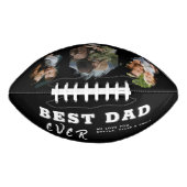 Black Best Vater 3 Foto Collage Vatertag Football (Vorderseite)