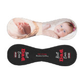 Black Best Vater Ever Bold Red Typografy Foto Cool Baseball (Paneele)
