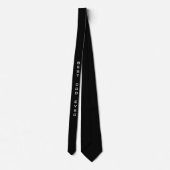 Black "Best Vater Ever" Necktie Krawatte (Rückseite)