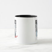 Black Besties Ombre Typografie Foto Overlap Tasse (Zentrum)
