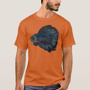 Black Betta Siamese Kämpfen Fisch Geschenk T-Shirt