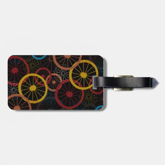 Black Bicycle Wheels Gepäckanhänger (Rückseite horizontal)