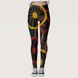 Black Bicycle Wheels Leggings
