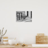 Black Bicycle with Big Basket, Kopenhagen, Dänemar Poster (Küche)