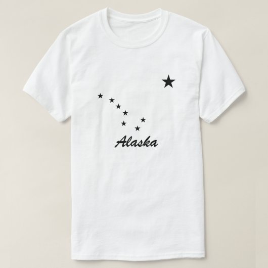 Black Big Dipper Constellation Stars T-Shirt (Design vorne)