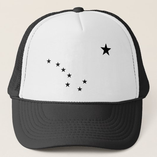 Black Big Dipper Stars Truckerkappe (Vorderseite)