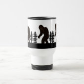 Black Big Foot Sasquatch Yeti Swamp Ape Cryptid Reisebecher (Mittel)