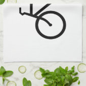 Black Bike Route Handtuch (Gefaltet)