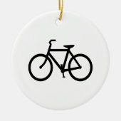 Black Bike Route Keramik Ornament (Vorne)