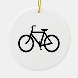 Black Bike Route Keramik Ornament