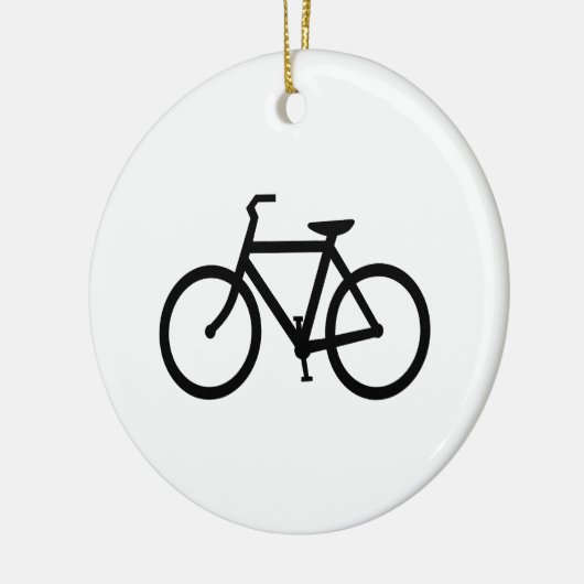Black Bike Route Keramik Ornament (Links)