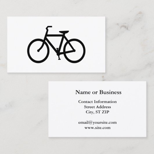 Black Bike Route Visitenkarte (Vorne/Hinten)